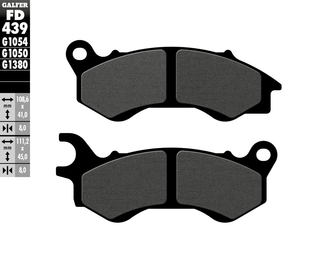 GALFER BRAKE PAD SEMI METAL SCOOTER FD439G1050