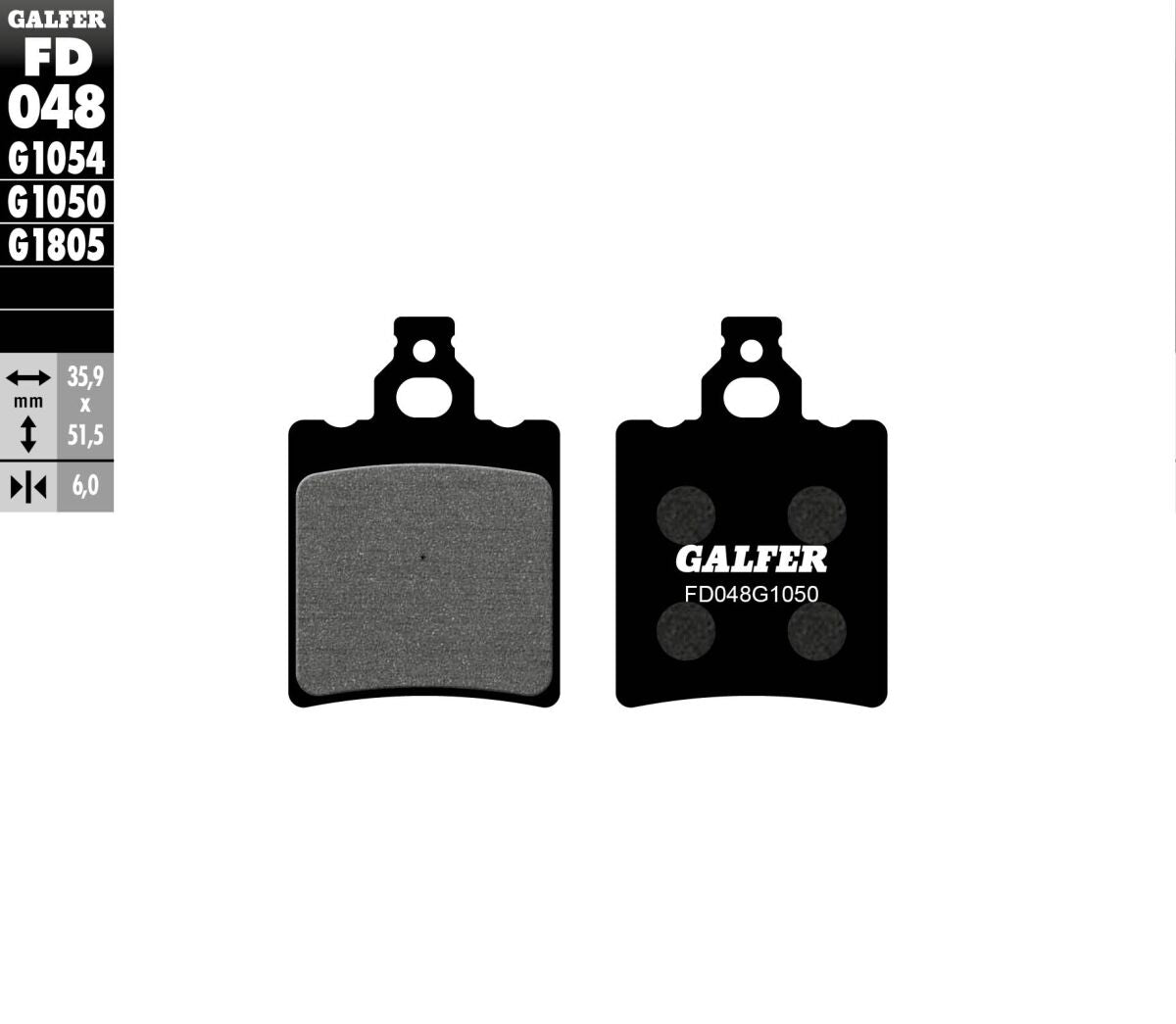 GALFER BRAKE PAD SEMI METAL SCOOTER FD048G1050
