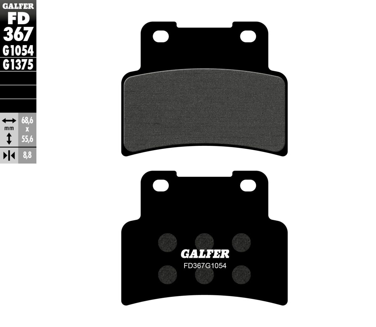 GALFER BRAKE PAD SEMI METAL FD367G1054