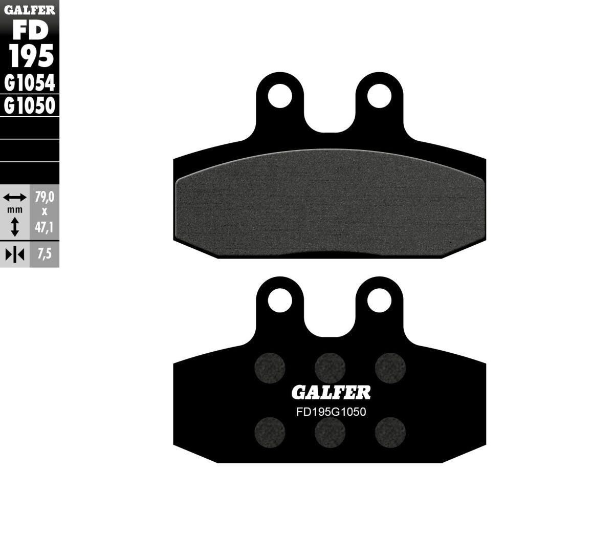 GALFER BRAKE PAD SEMI METAL FD195G1054