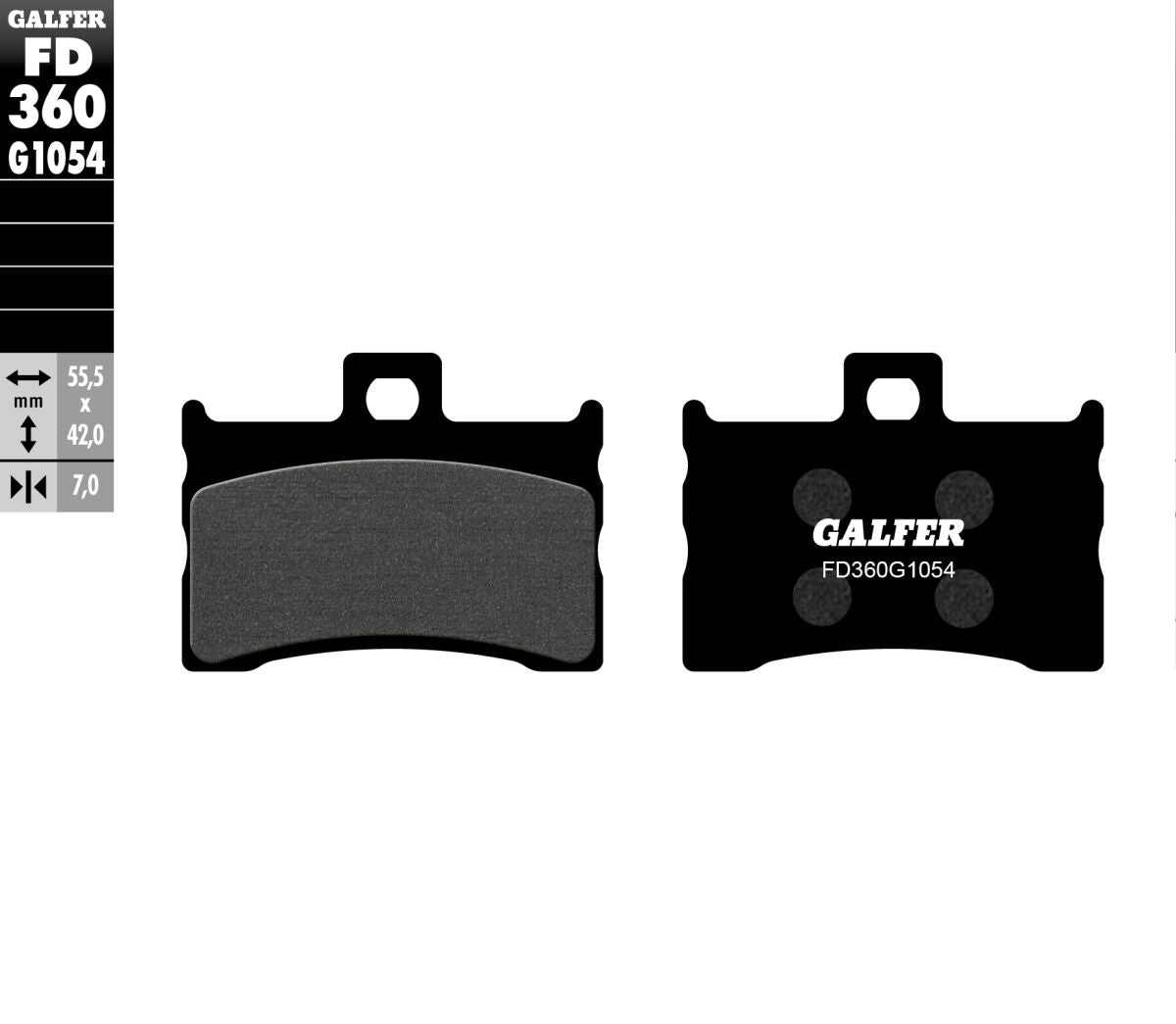 GALFER BRAKE PAD SEMI METAL FD360G1054
