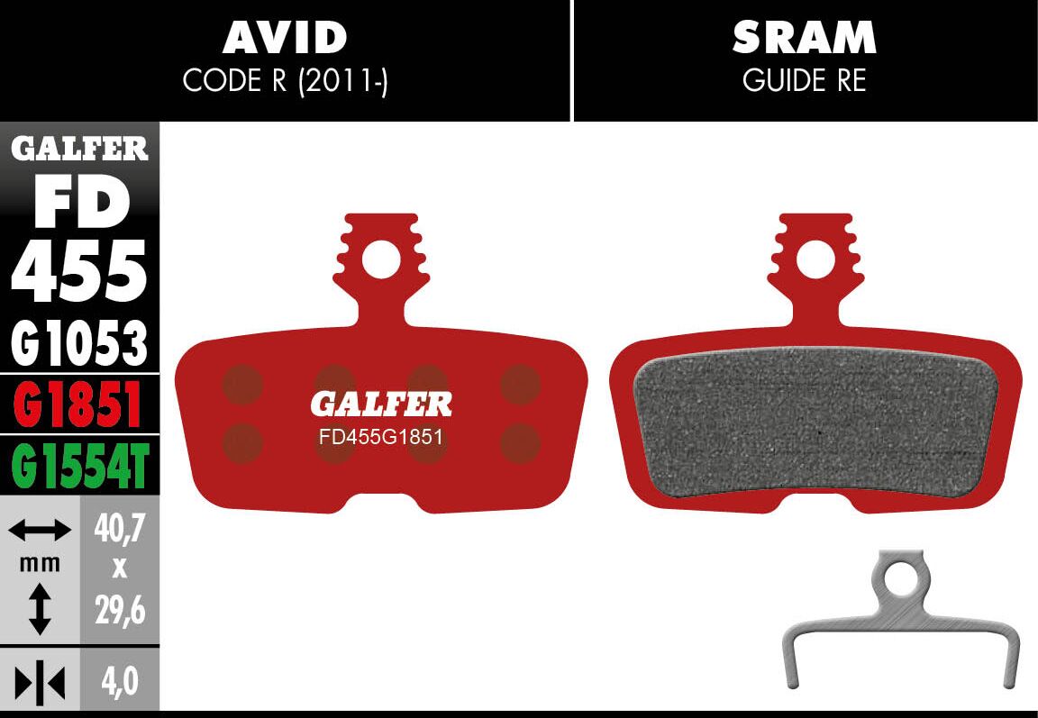GALFER BRAKE PAD ADVANCED FD455G1851