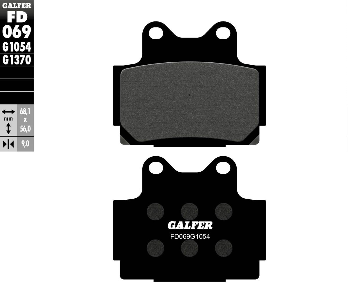 GALFER BRAKE PAD SEMI METAL FD069G1054