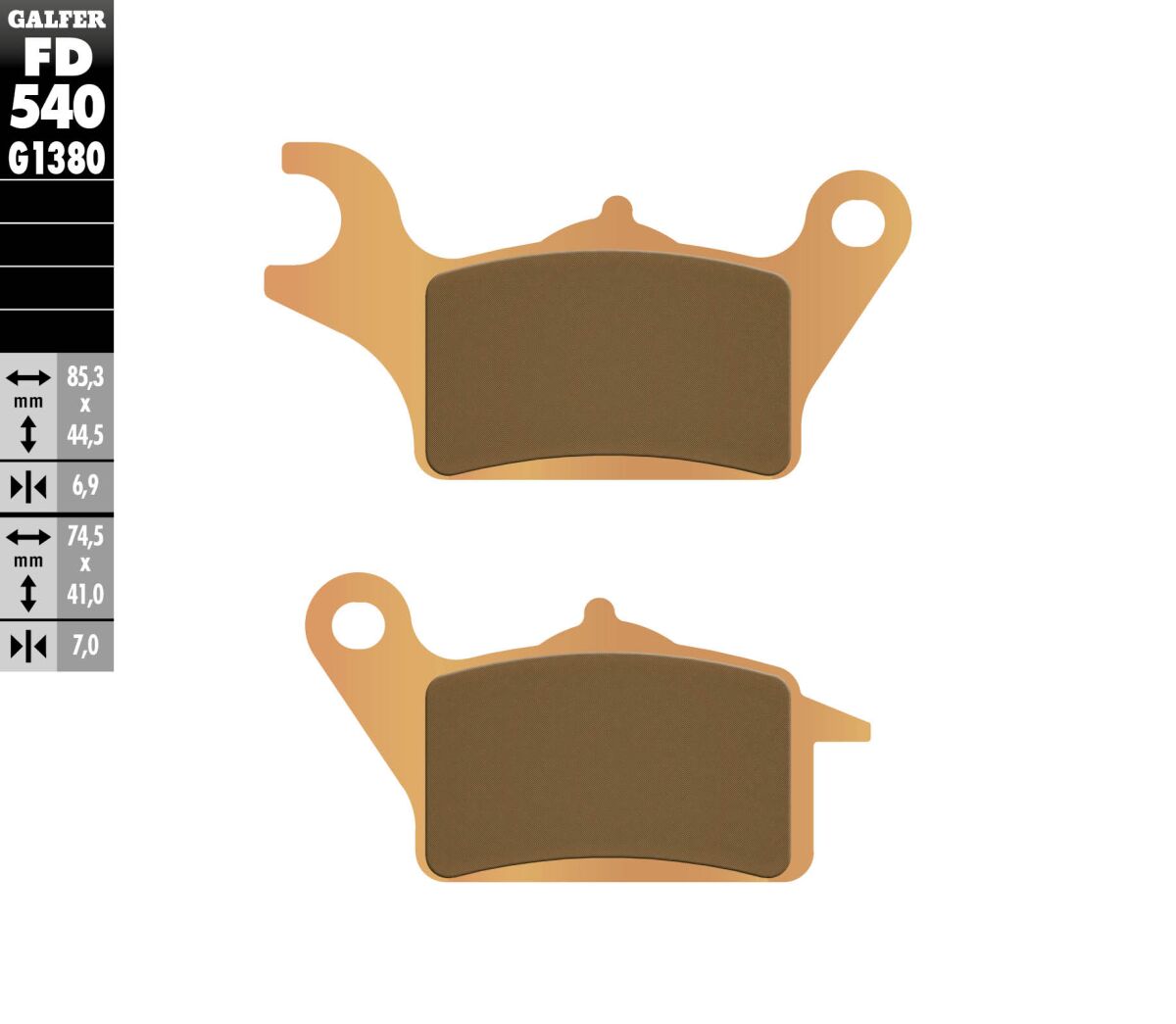 GALFER BRAKE PAD SINTERED SCOOTER FD540G1380