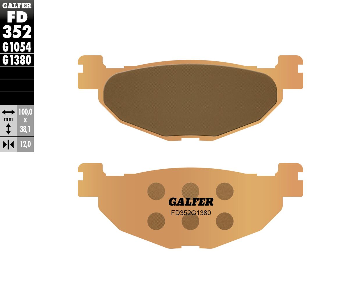 GALFER BRAKE PAD SINTERED SCOOTER FD352G1380