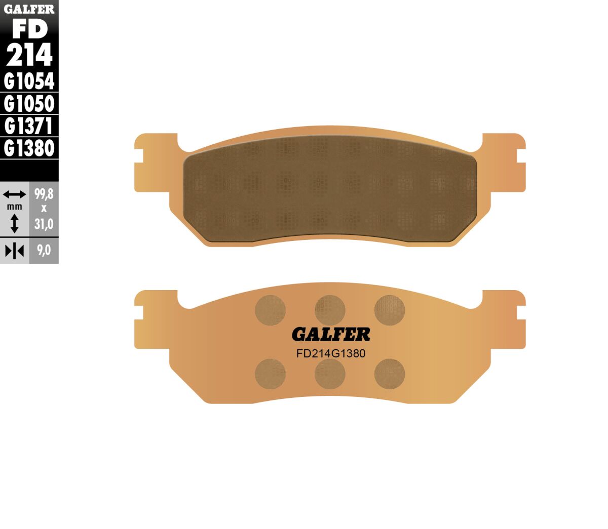 GALFER BRAKE PAD SINTERED SCOOTER FD214G1380
