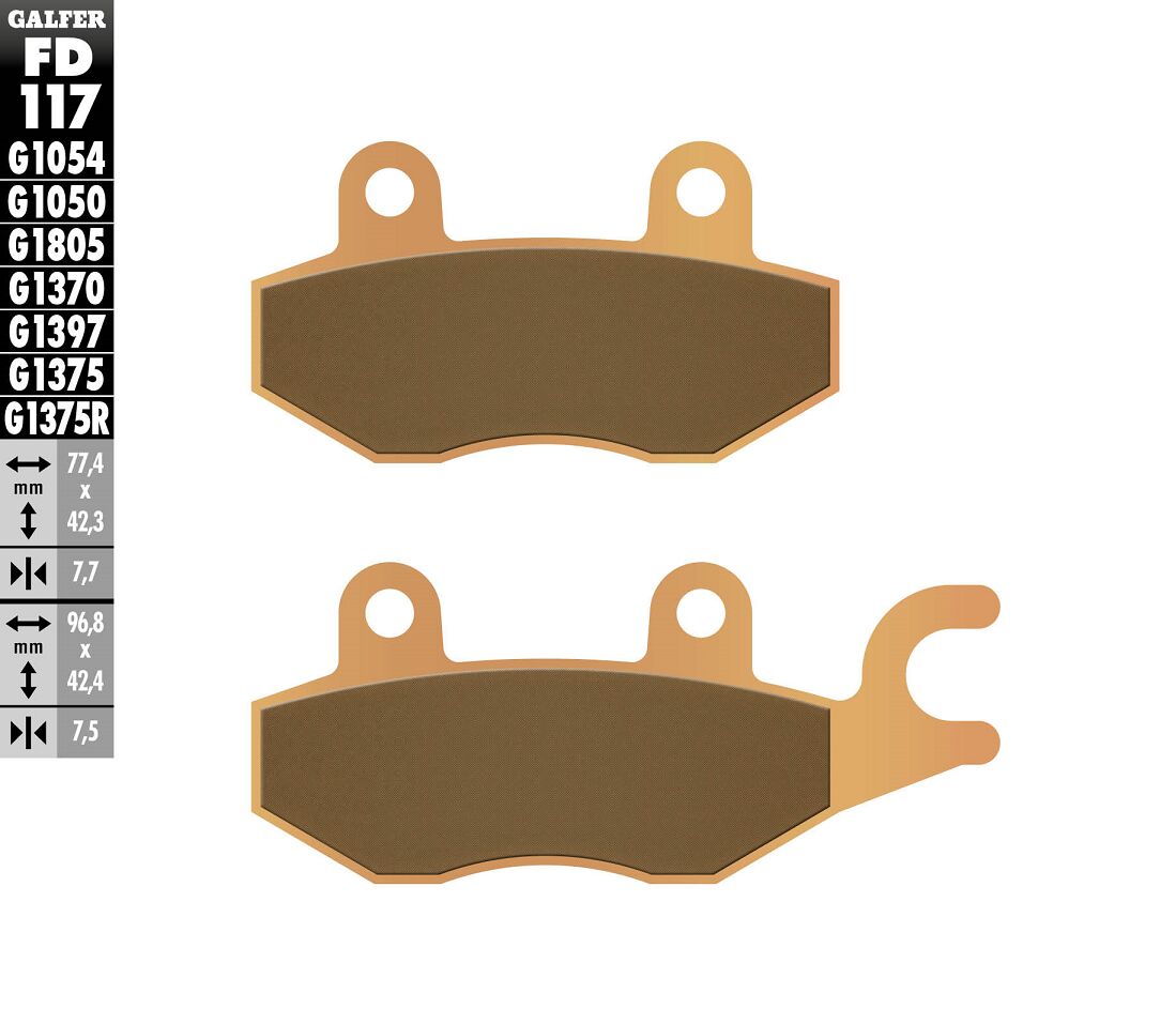 GALFER BRAKE PAD SINTERED SPORT FD117G1375