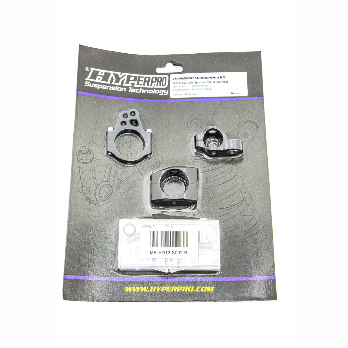 HYPERPRO SD MOUNT. KIT BLACK HD XL 883/ MK-HD12-S002-B