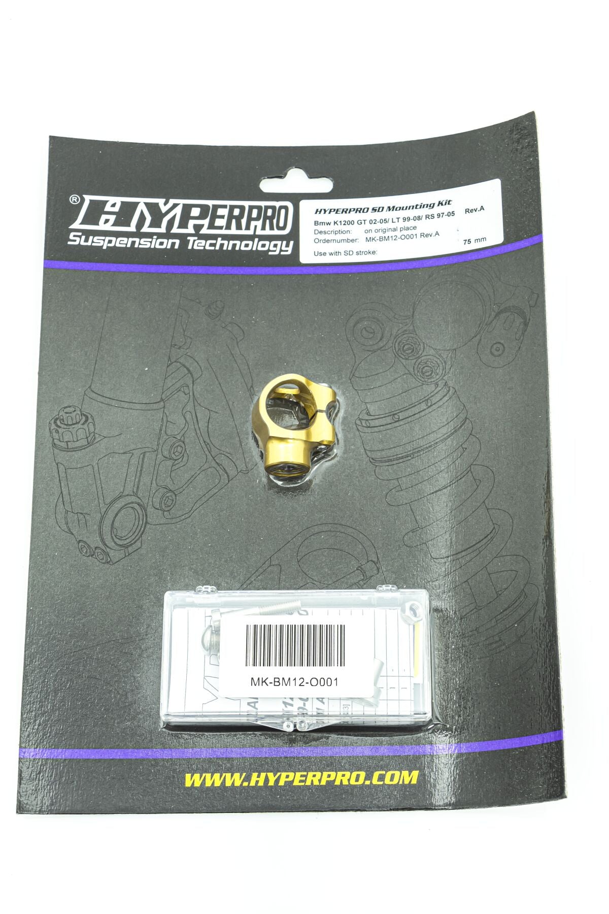 HYPERPRO STEERING DAMPER MOUNTING KIT BMW MK-BM12-O001