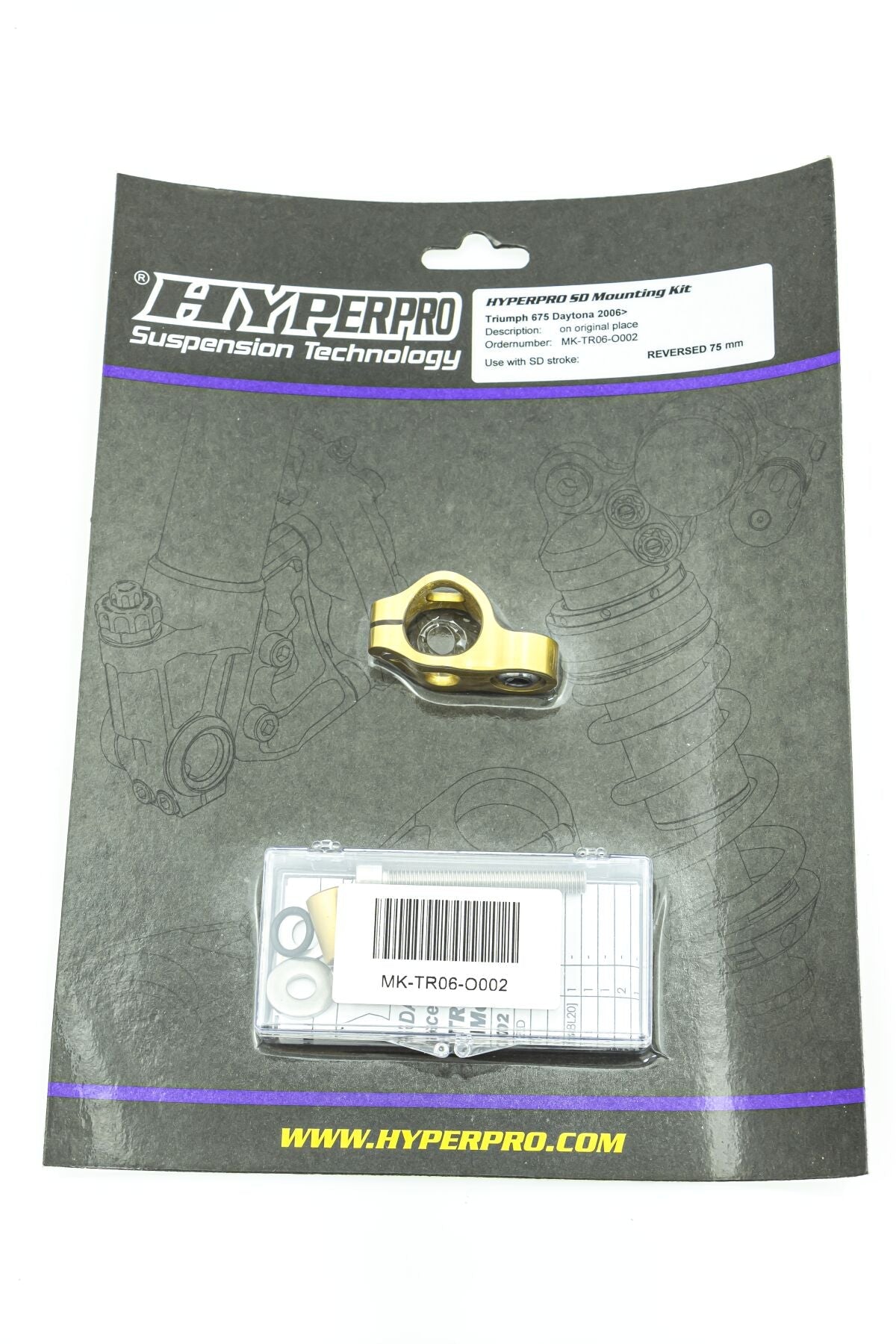 HYPERPRO STEERING DAMPER MOUNTING KIT TRIUMPH MK-TR06-O002
