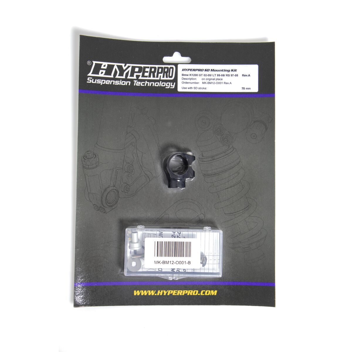 HYPERPRO SD MOUNT. KIT BLACK BMW K 1200 MK-BM12-O001-B
