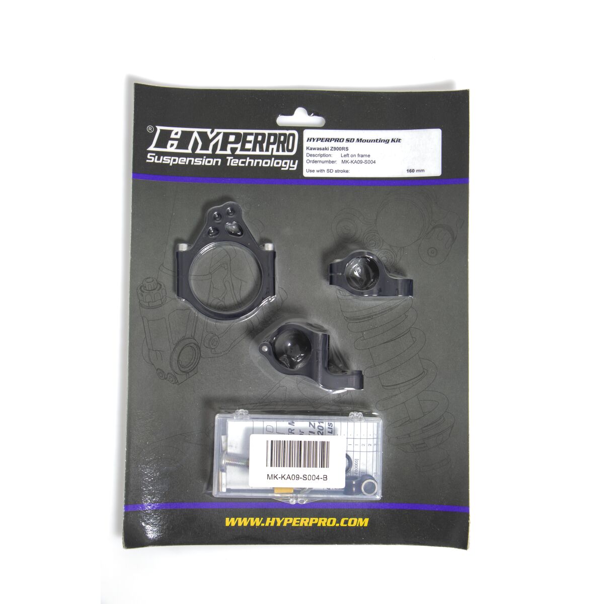HYPERPRO SD MOUNT. KIT BLACK KAWASAKI Z MK-KA09-S004-B