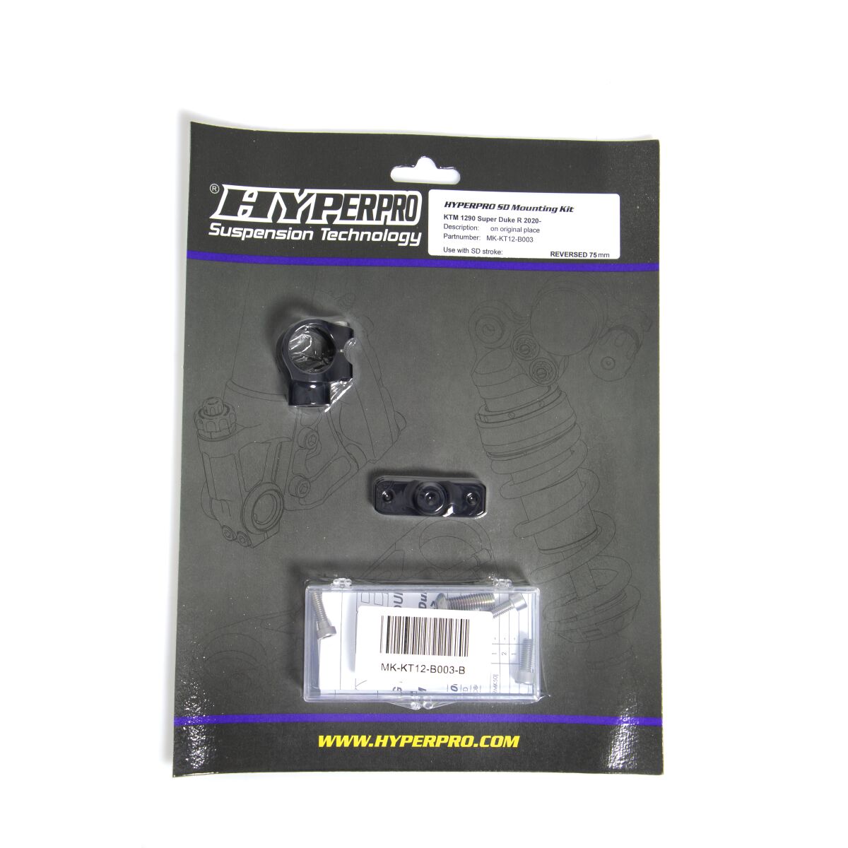 HYPERPRO SD MOUNT. KIT BLACK KTM 1290 S MK-KT12-B003-B