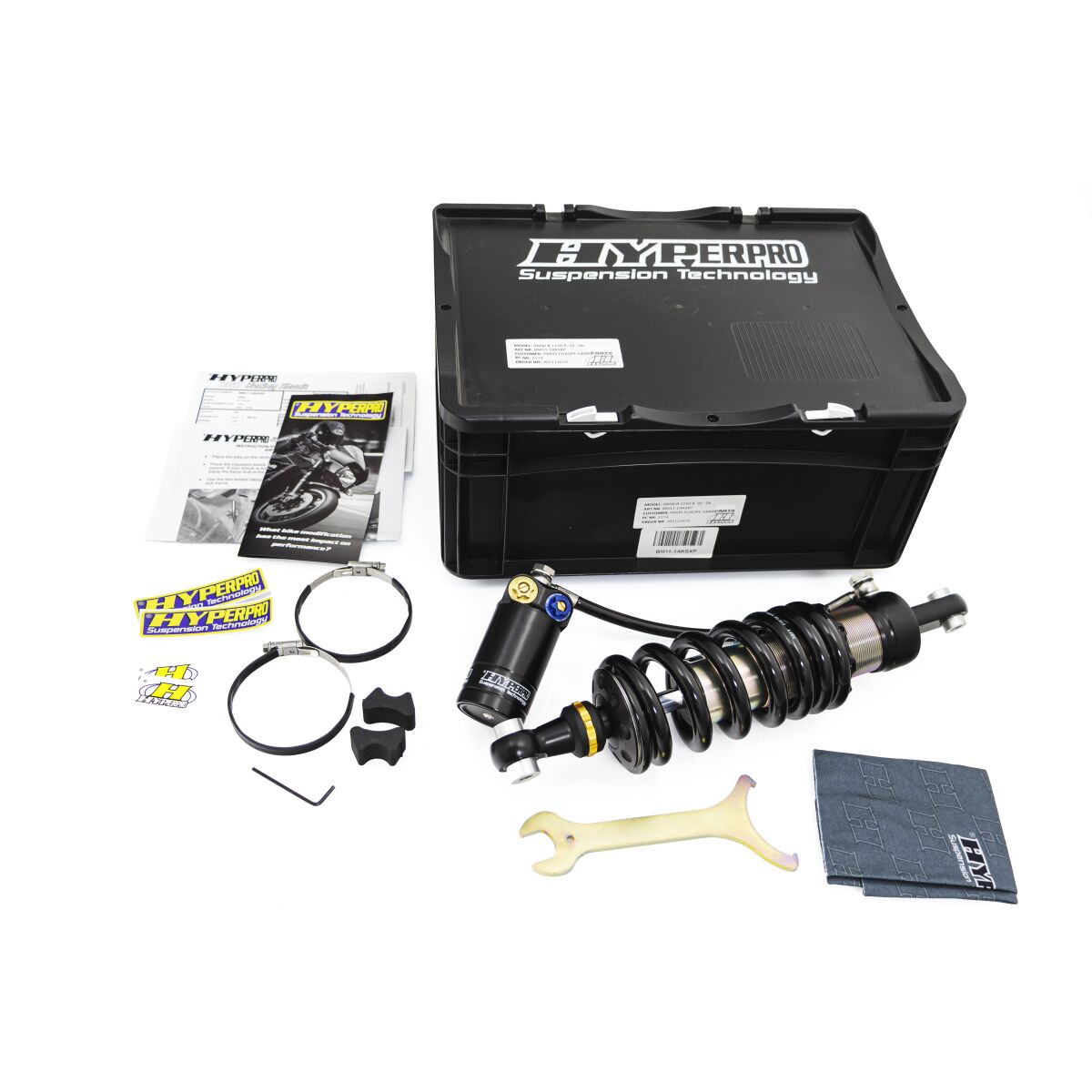 HYPERPRO TYPE 461 FULLY ADJUSTABLE REAR SHOCK W/ HOSE RESERVOIR BMW BM11-1AKSXP