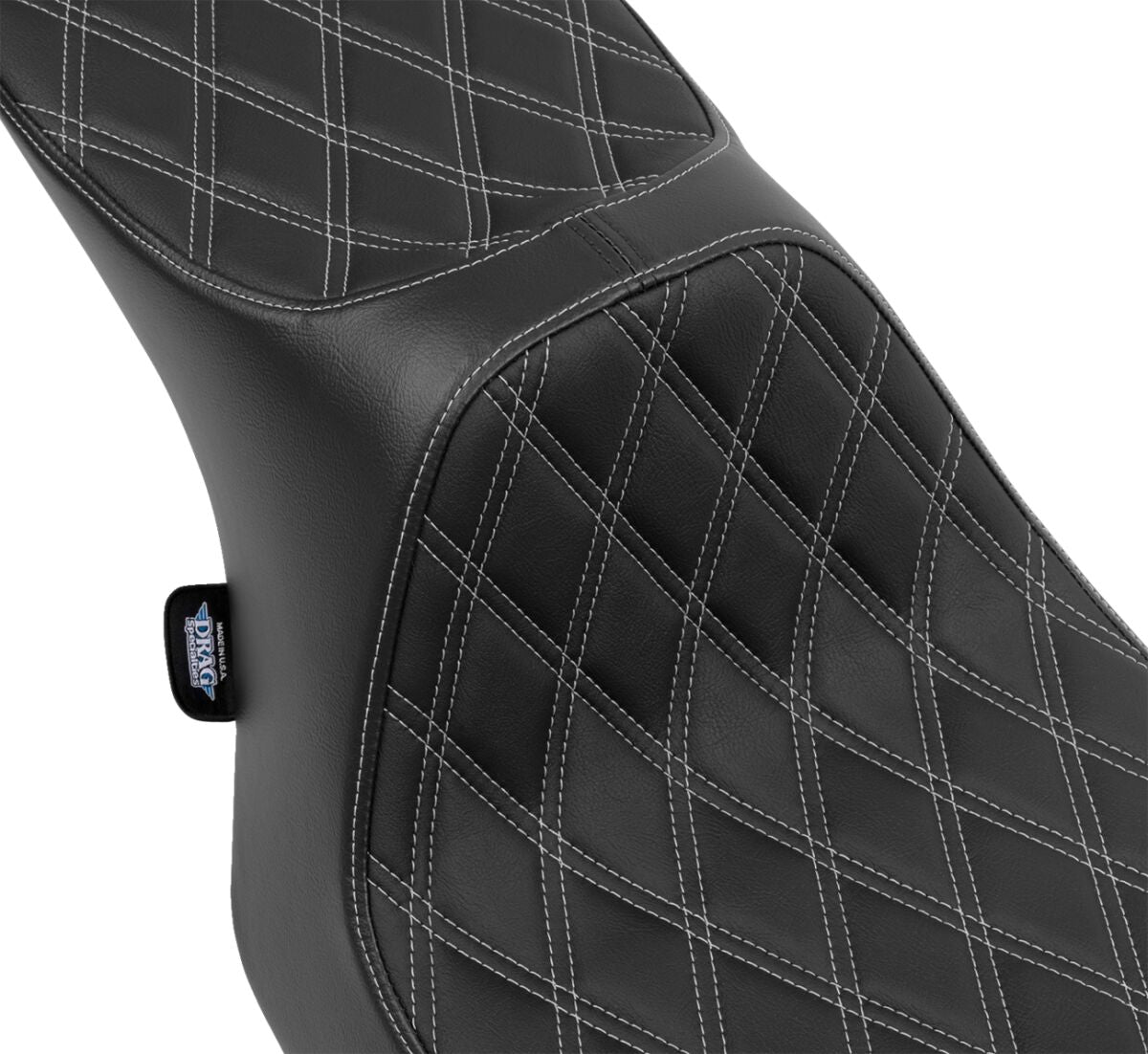 DRAG SPECIALTIES SEATS Predator II Seat - Double Diamond - Silver Stitching - FLT/FLH '23-'24 4690C