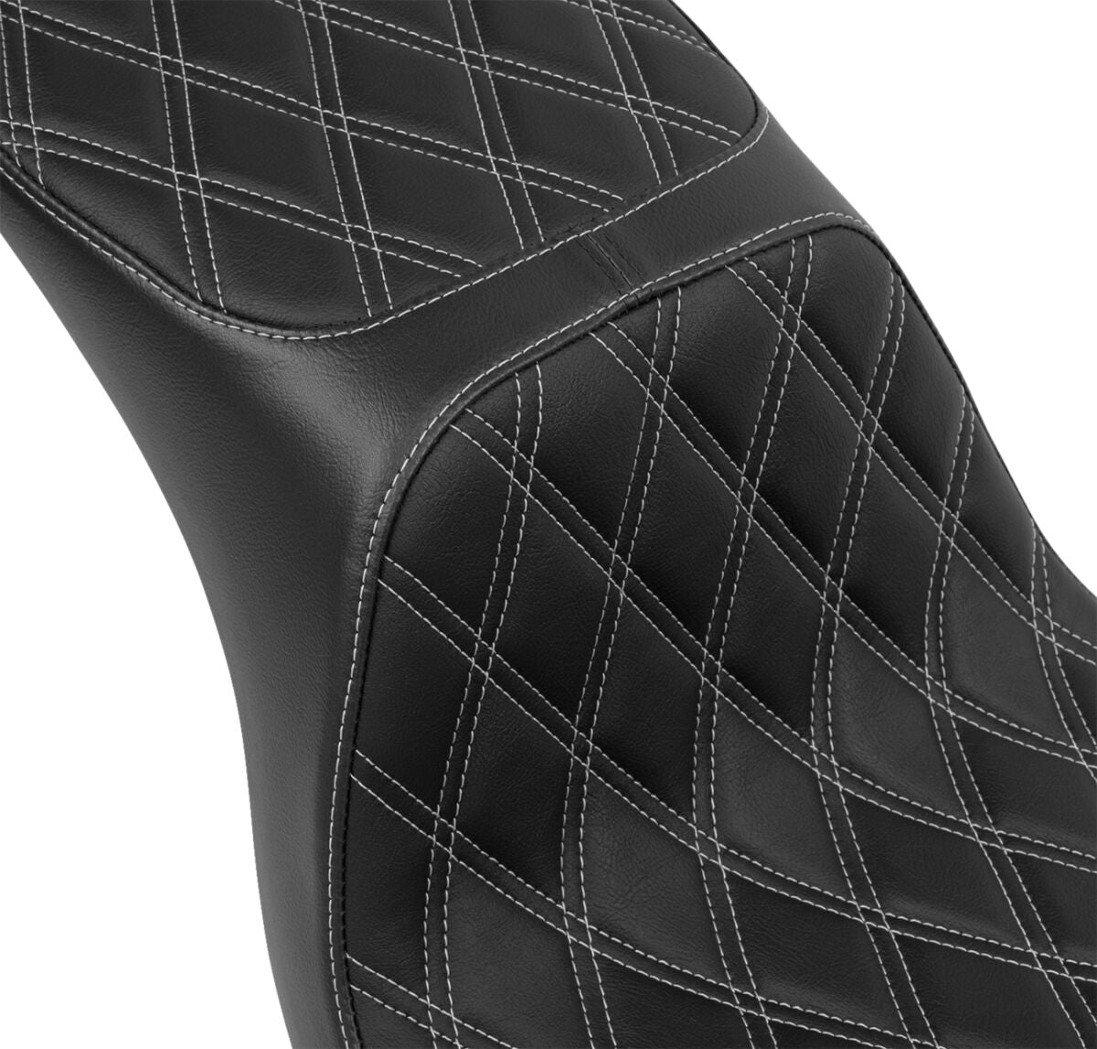 DRAG SPECIALTIES SEATS Predator 2-Up Seat - Double Diamond - Silver Stitching - FL/FX 4688C