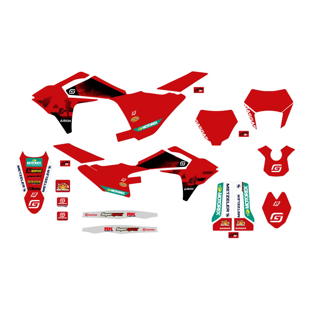 BLACKBIRD RACING GRAPHIC KIT GASGAS FACTORY '25 2909R4