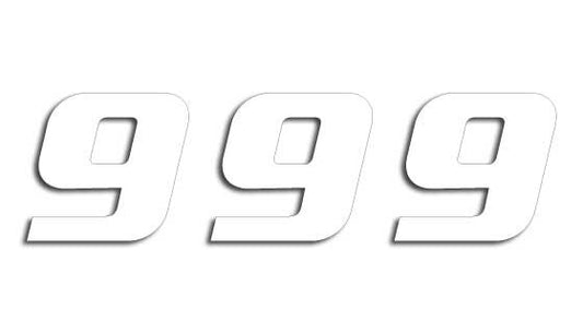 Blackbird Racing One Series Number #9 Adhesive 3 Pack White 5049/10/9