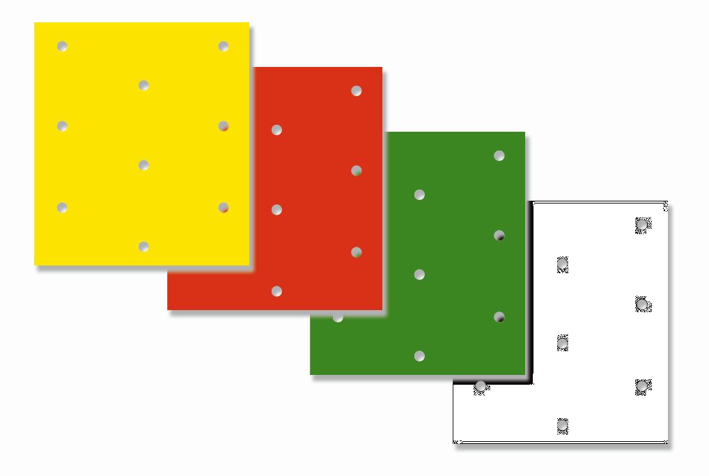BLACKBIRD RACING COLOURED CRYSTALL SHEETS W/HOLES 47X33 CM 3PK RED 5052/60