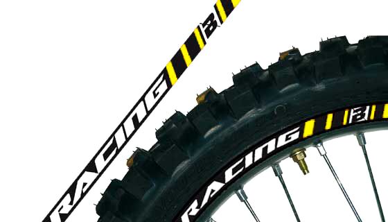 BLACKBIRD RACING RIM STICKER YELLOW 5081/40