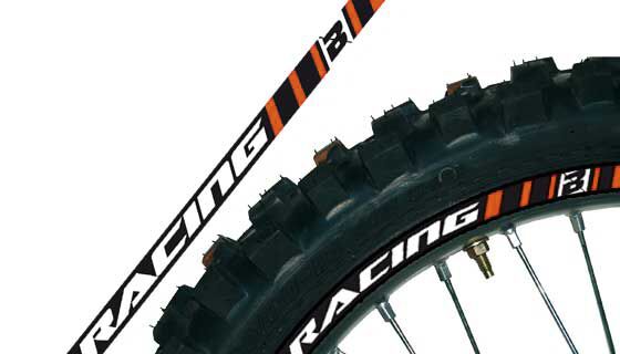BLACKBIRD RACING RIM STICKER ORANGE 5081/90