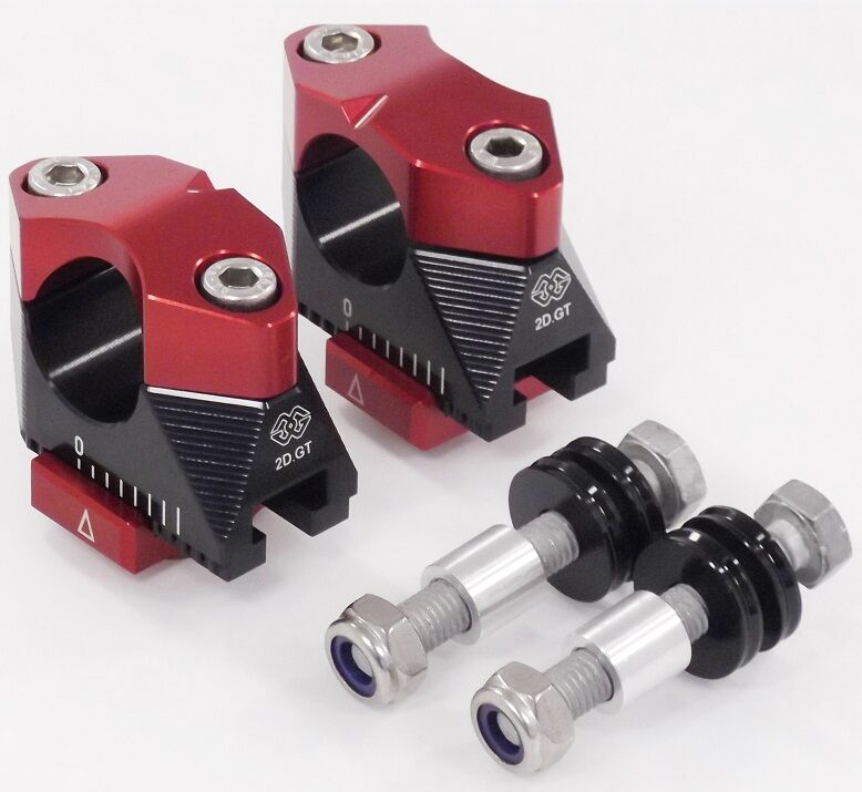 GILLES TOOLING RISERS 2DGT BK/RD 2DGT-02-11-BR