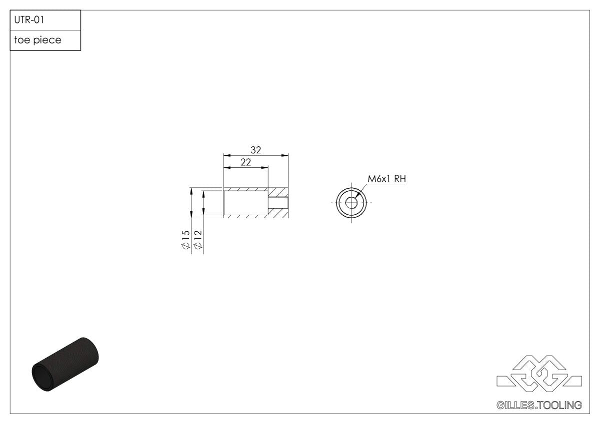 GILLES TOOLING TOE PIECE BRAKE SIDE UEX-01-B UTR-01-B