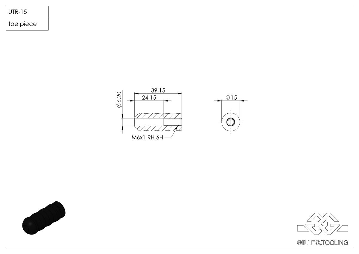 GILLES TOOLING TOE PIECE SHIFT SIDE UTR-15-B UTR-15-B