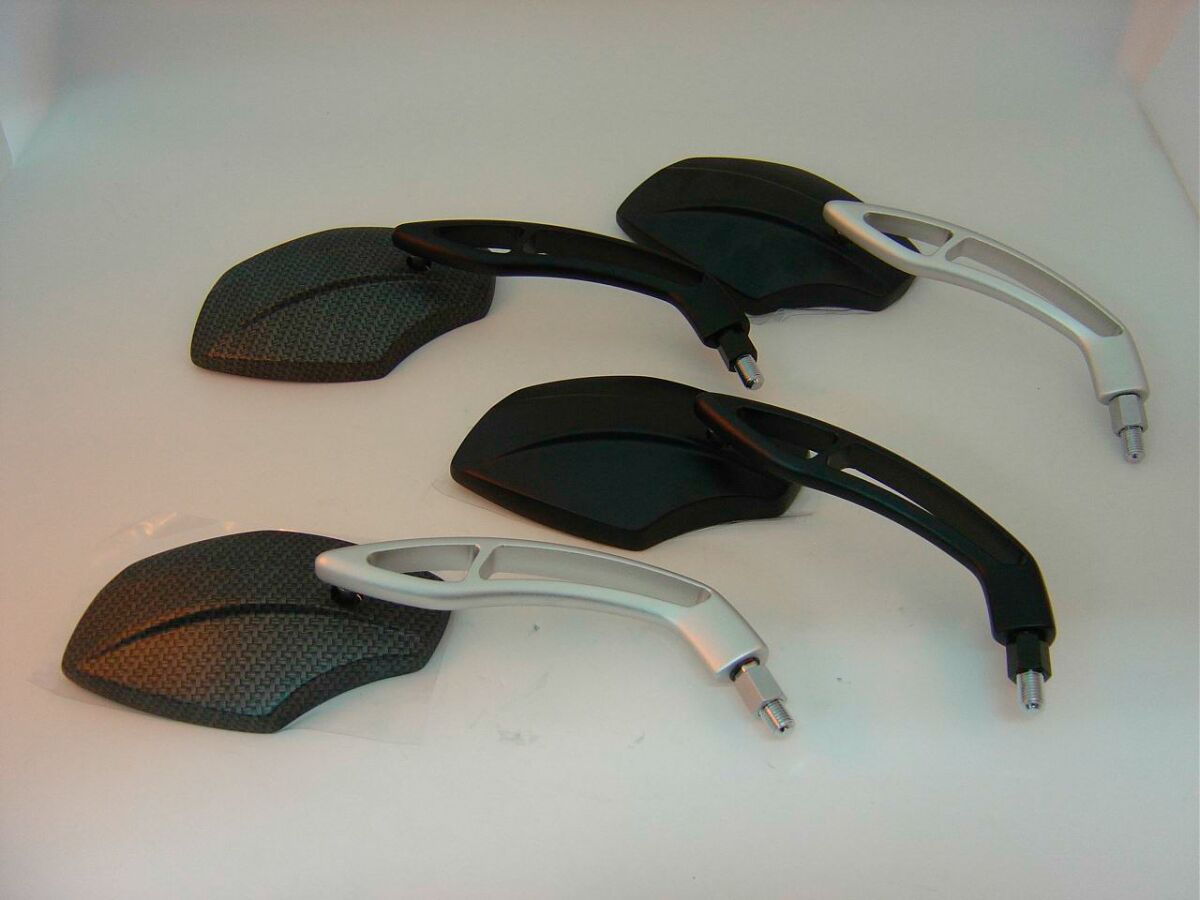 PARTS EUROPE CUSTOM REPLACEMENT MIRROR / ALUMINIUM / BLACK MATT 0115492122