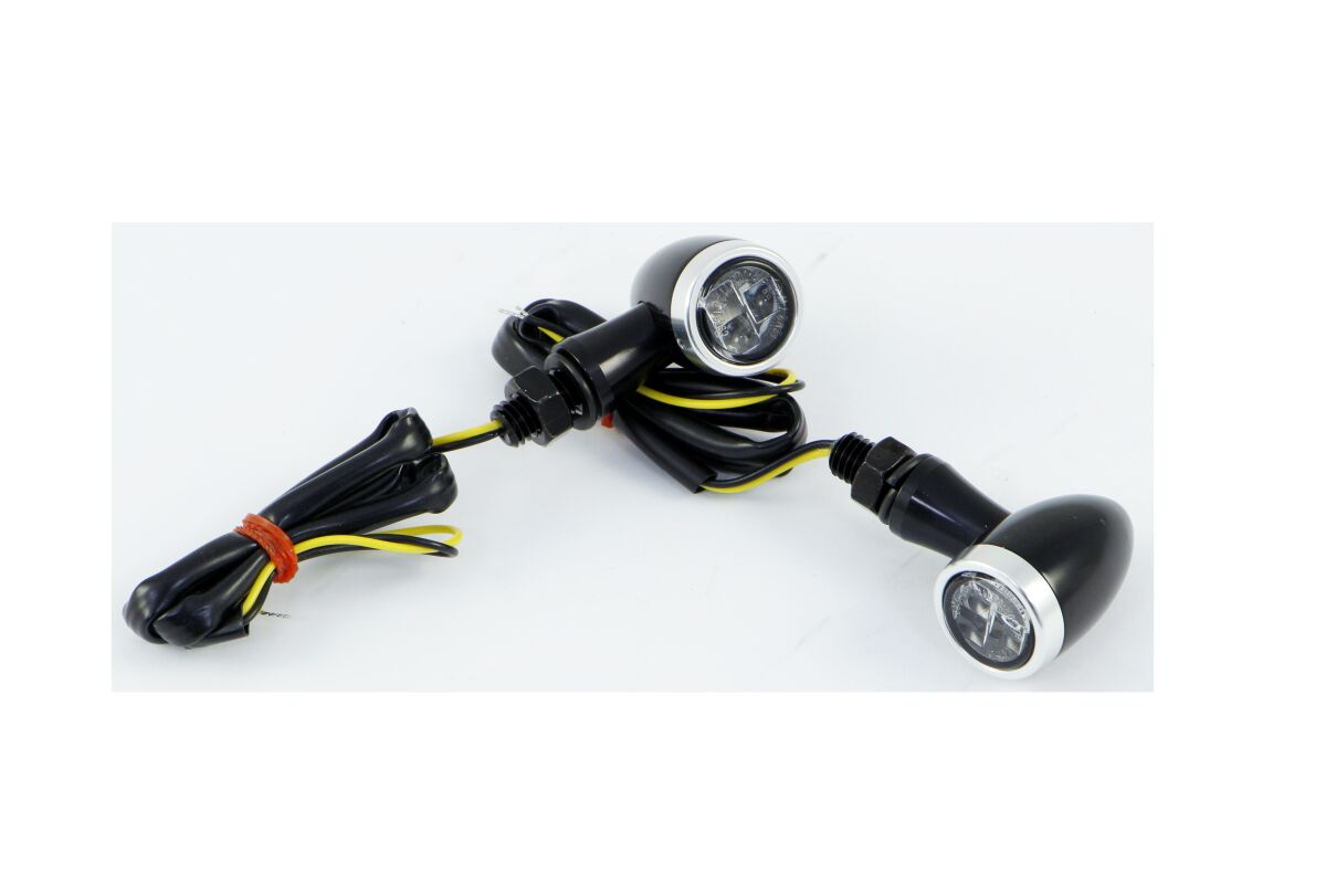PARTS EUROPE LED CLEAR - LENS TURN SIGNAL / ALUMINIUM|ZINC ALLOY / BLACK 012527616