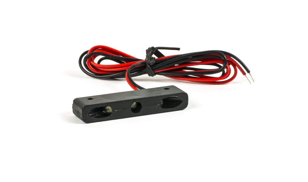 PARTS EUROPE LED LICENSE PLATE LIGHT / CLEAR LENS / ABS / BLACK 011461815