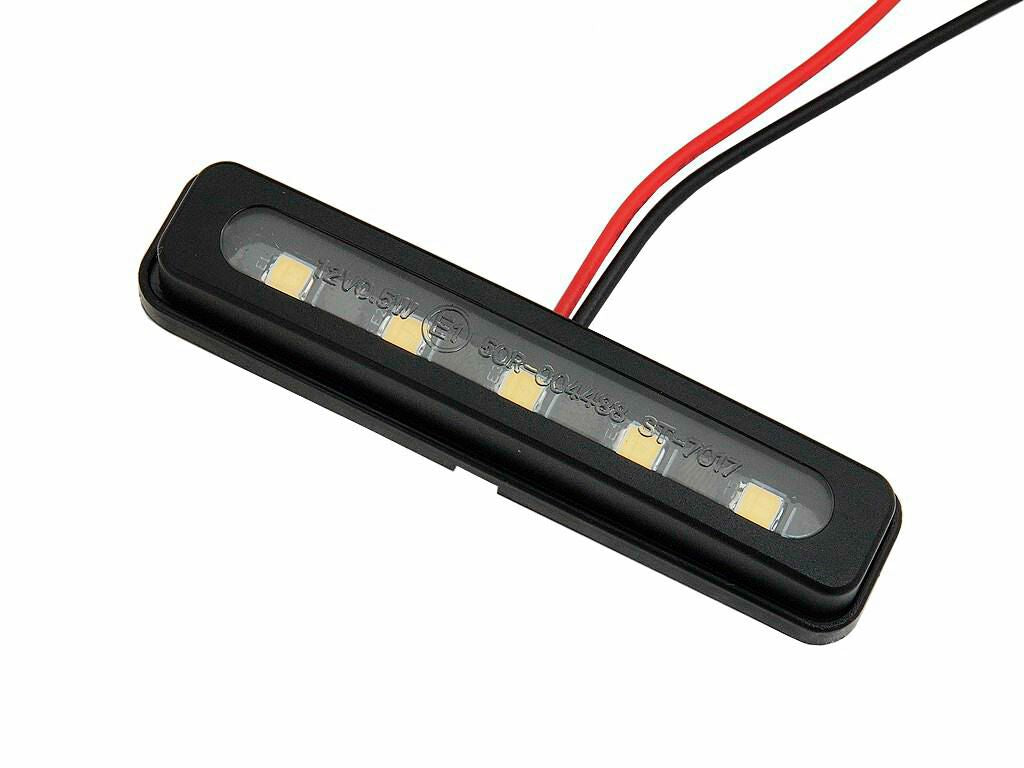 PARTS EUROPE SMD LICENSE PLATE LIGHT / CLEAR LENS / BLACK 0125394