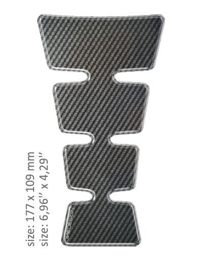 OneDesign UNIVERSAL TANK PAD - GLOSS GRAY - CARBON DESIGN - 17,7 CM X 10,9 CM | 6.96" X 4.29" - RESIN/POLYURET CGMEDCP