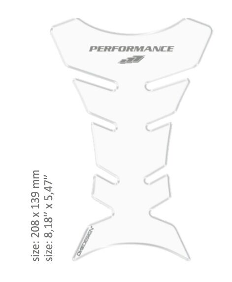OneDesign UNIVERSAL TANK PAD - GLOSS TRANSPARENT - 20,8 CM X 13,9 CM | 8.18" X 5.47" - RESIN/POLYURETHANE CGHPTP