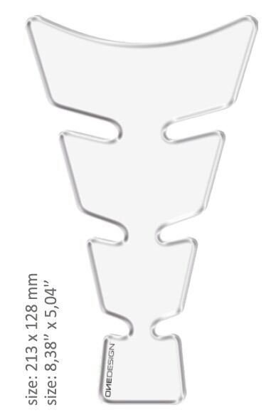 OneDesign UNIVERSAL TANK PAD - GLOSS TRANSPARENT - 21,3 CM X 12,8 CM | 8.38" X 5.04" - RESIN/POLYURETHANE CGSTP