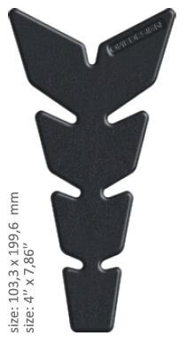 OneDesign UNIVERSAL TANK PAD - MATTE BLACK - 10,3 CM X 19,96 XM | 4" X 7,86" - LEATHER CGAN122P
