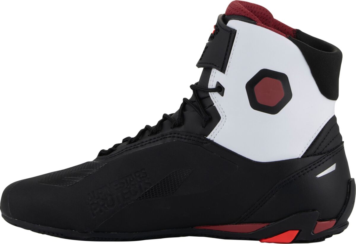 ALPINESTARS (ROAD) SHOES FASTER-4 BK/WH/DK RD 8.5 2510425-1299-85