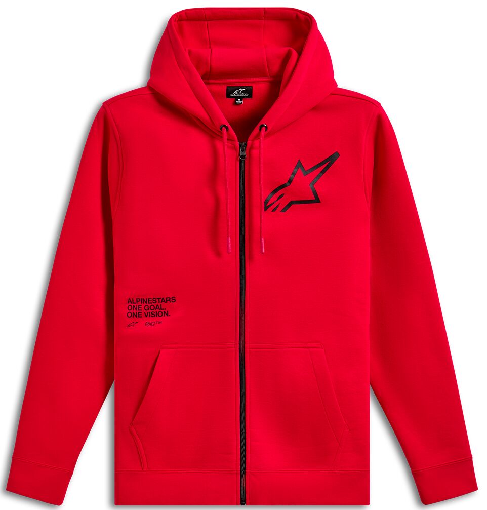 Alpinestars HOODIE ZIP TRANSVERSE RED 2XL 1216-53100-30-2XL