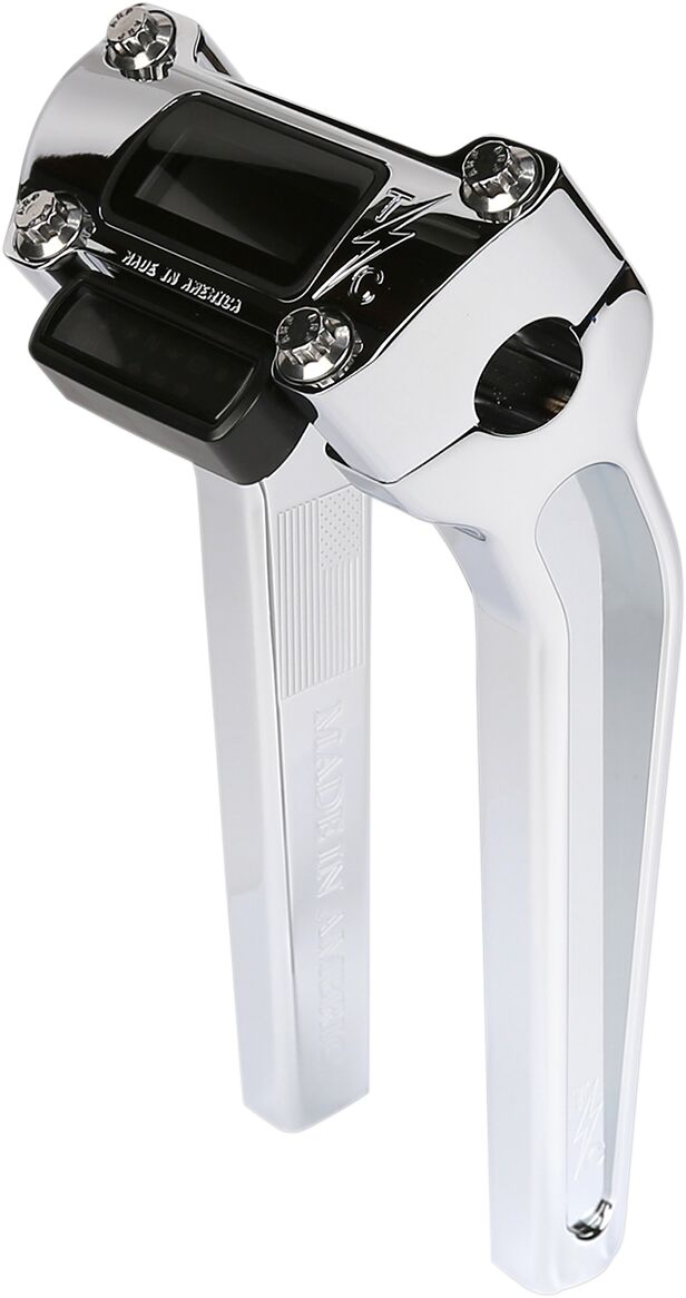 THRASHIN SUPPLY CO Chrome 9-1/2" Pullback Handlebar Riser With Gauge Cut Out TSC-9500-3