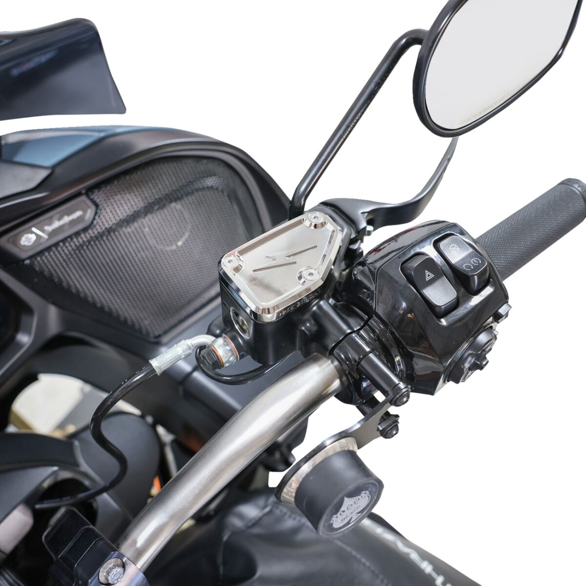 THRASHIN SUPPLY CO Master Cylinder Cover - Brake - Front - Chrome TSC-3178-3