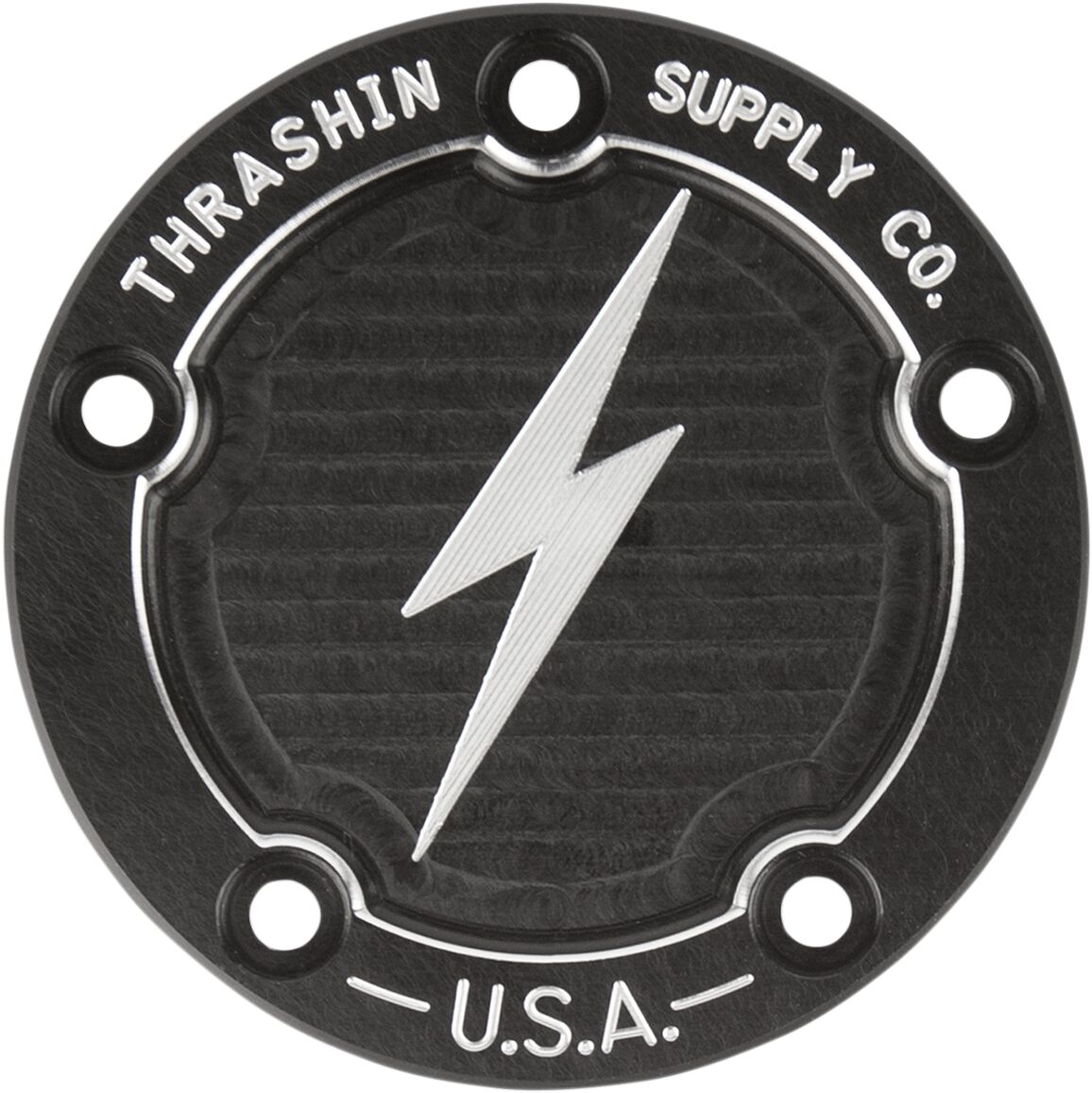 THRASHIN SUPPLY CO COVER POINT 5-HOLE DISHED BLACK TSC-3026-4