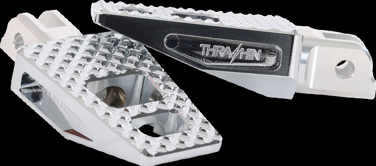 THRASHIN SUPPLY CO FOOTPEGS P-54 2.25" FRONT M8 SOFTAIL CHROME TSC-2020-3-SF