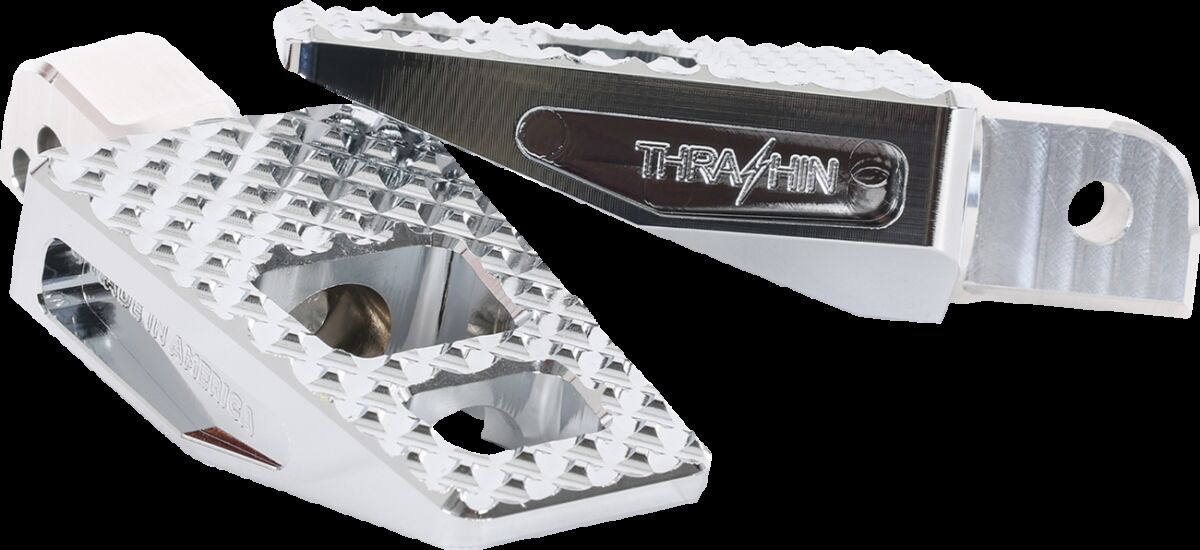 THRASHIN SUPPLY CO FOOTPEGS P-54 2.25" REAR M8 SOFTAIL CHROME TSC-2020-3-SR