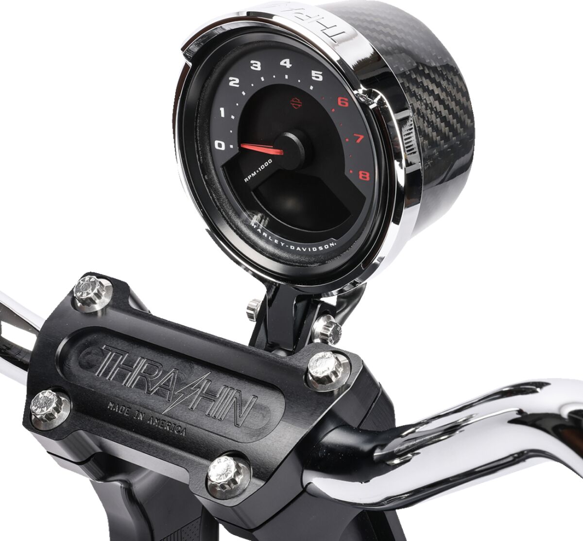 THRASHIN SUPPLY CO Gauge Relocation Kit - Chrome TSC-2710-3