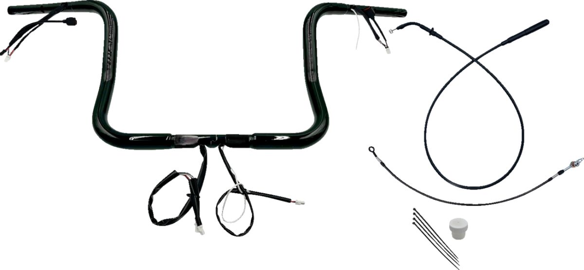 FAT BAGGERS INC HANDLEBAR KIT 12" FLHX/SE 23-24 1.25 ROUND TOP BLACK 939012-B