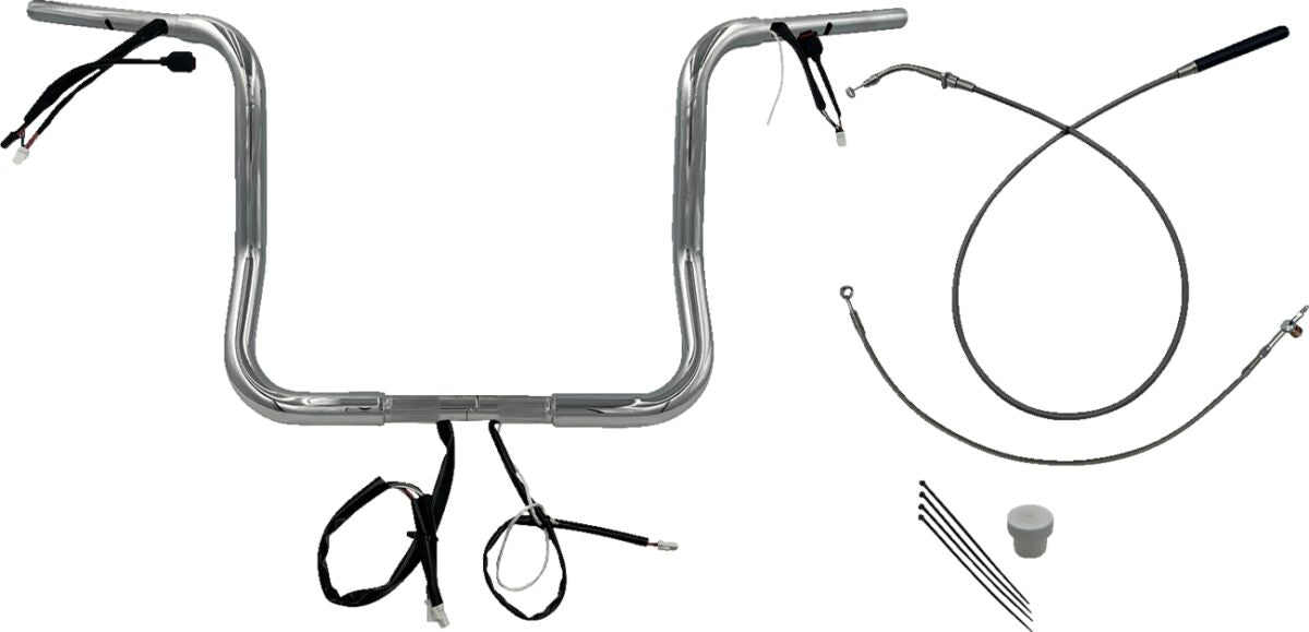 FAT BAGGERS INC HANDLEBAR KIT 14" FLHX/SE 23-24 1.25 ROUND TOP CHROME 939014