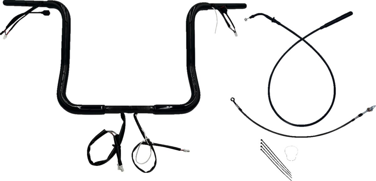 FAT BAGGERS INC HANDLEBAR KIT 14" FLHX/SE 23-24 1.25 ROUND TOP BLACK 939014-B