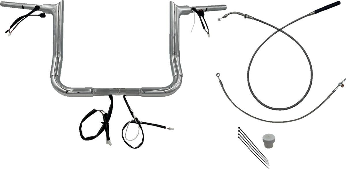 FAT BAGGERS INC HANDLEBAR KIT 12" FLHX/SE 23-24 1.5 POINTED TOP CHROME 849012
