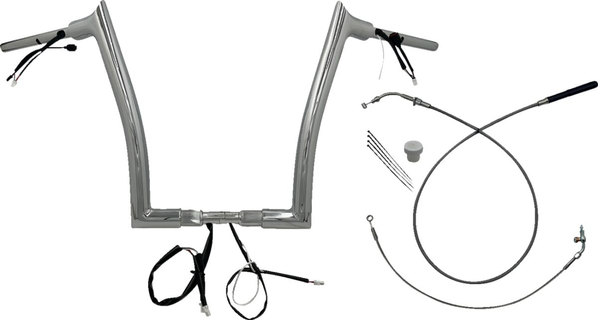 FAT BAGGERS INC HANDLEBAR KIT 14" FLTRX/SE 23-24 1.5 POINTED TOP CHROME 849914