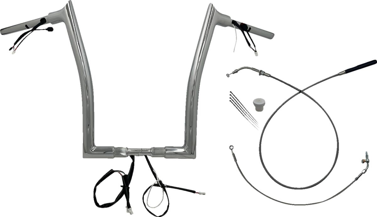 FAT BAGGERS INC HANDLEBAR KIT 16" FLTRX/SE 23-24 1.5 POINTED TOP CHROME 849916